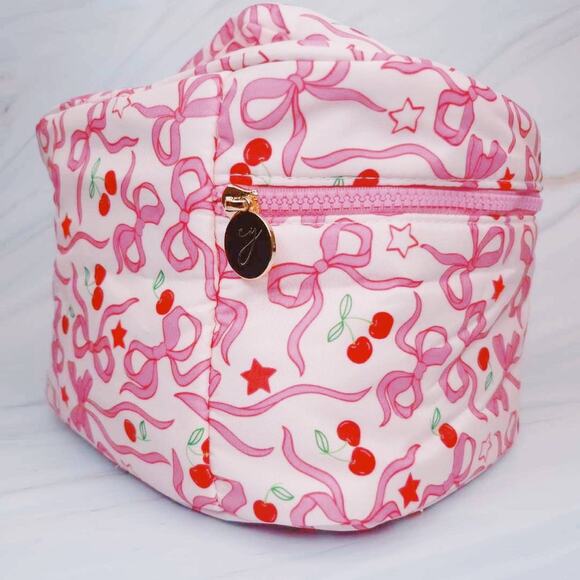 Cherry Bowtiful Coquette Travel Cosmetic Case With Handle - Picture 3 of 6